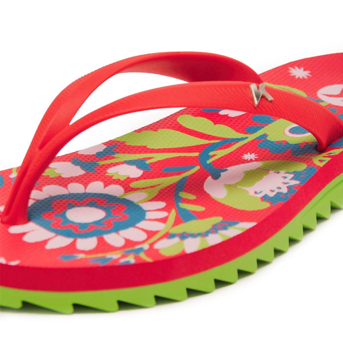 Chinelo Kenner Ibiza Niky Feminino - Verde e Vermelho - 4