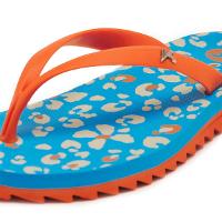 Chinelo Kenner Ibiza Onça Feminino - Azul e Laranja - 4