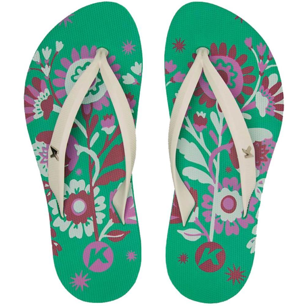 Chinelo Kenner Ibiza Niky Feminino - Preto e Verde - 2