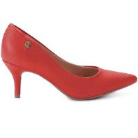 Scarpin Vizzano Salto Médio Bico Fino Feminino - Vermelho - 2