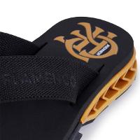 Chinelo Kenner Flamengo Rakka Masculino - Preto e Dourado