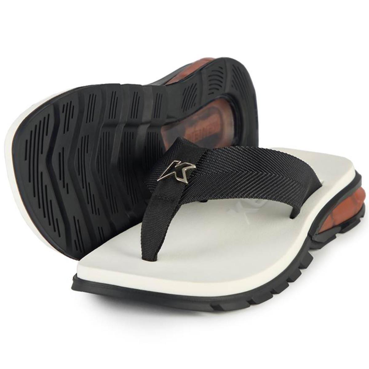 Chinelo Kenner Orak Masculino - Preto e Branco - 1