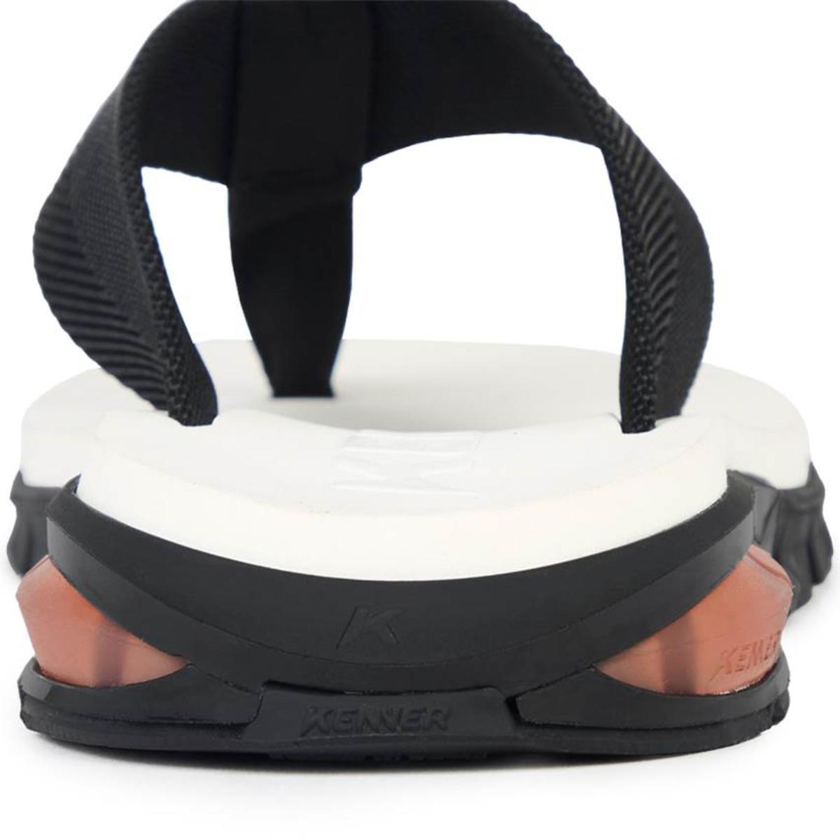 Chinelo Kenner Orak Masculino - Preto e Branco - 5