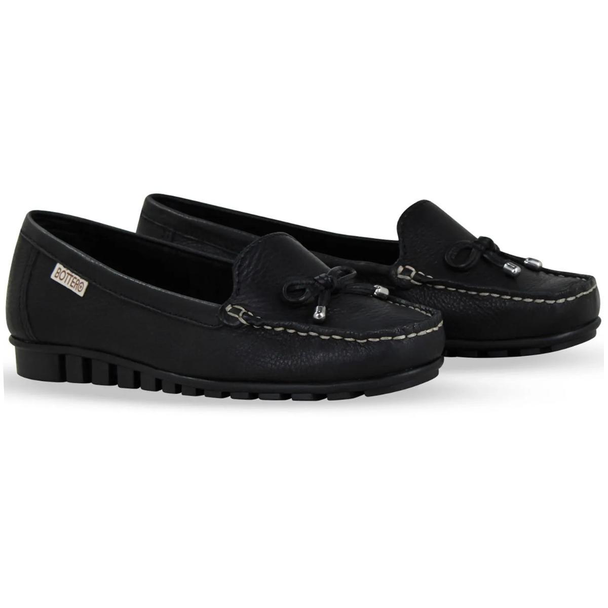 Mocassim Bottero Couro Verão XXIII Feminino - Preto - 1