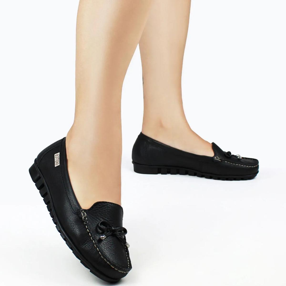 Mocassim Bottero Couro Verão XXIII Feminino - Preto - 4