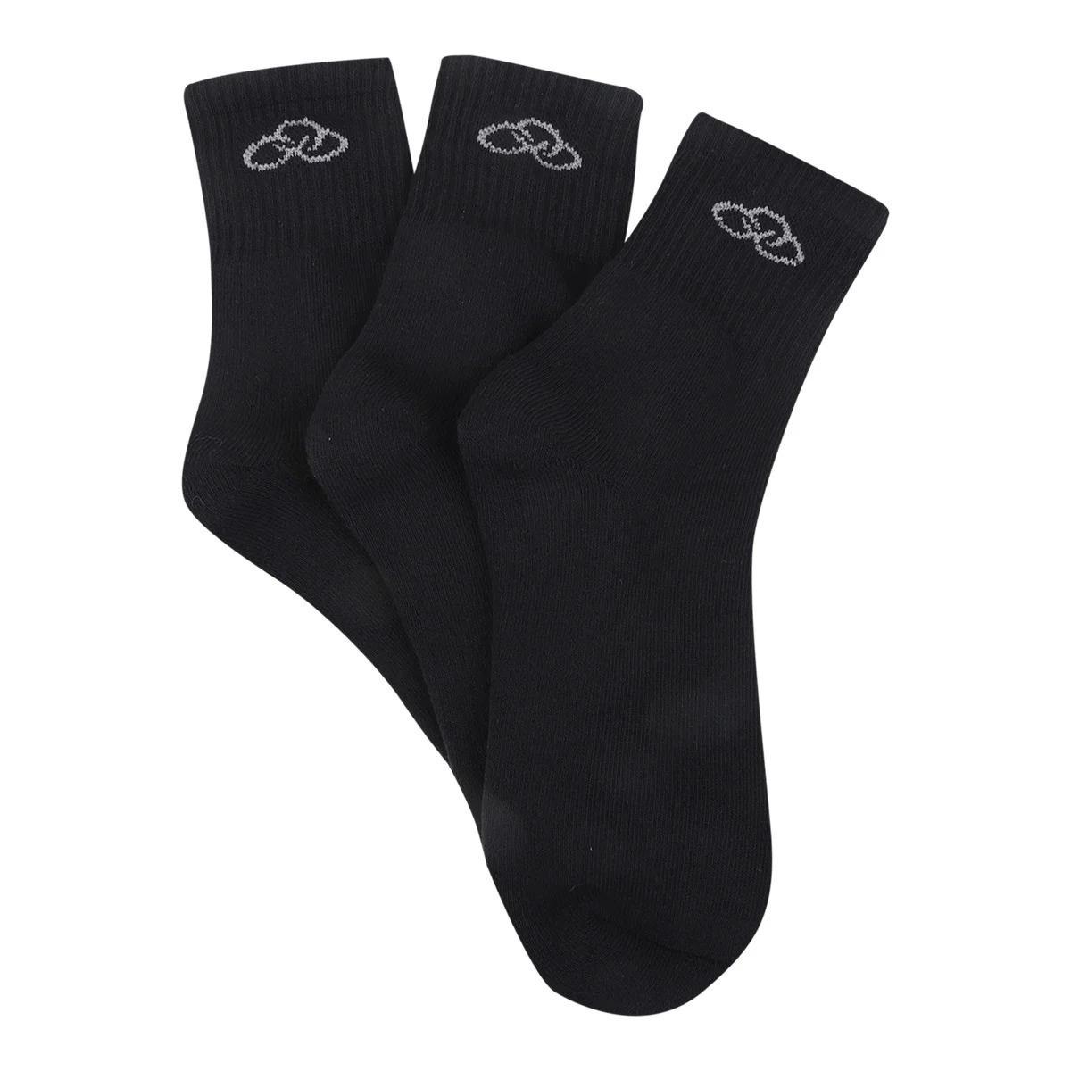 Kit Meia Cano Médio Olympikus Unissex 3 Pares - Preto - 3