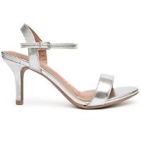 Sandália Vizzano Metalizada Salto Médio Feminina - Prata - 2