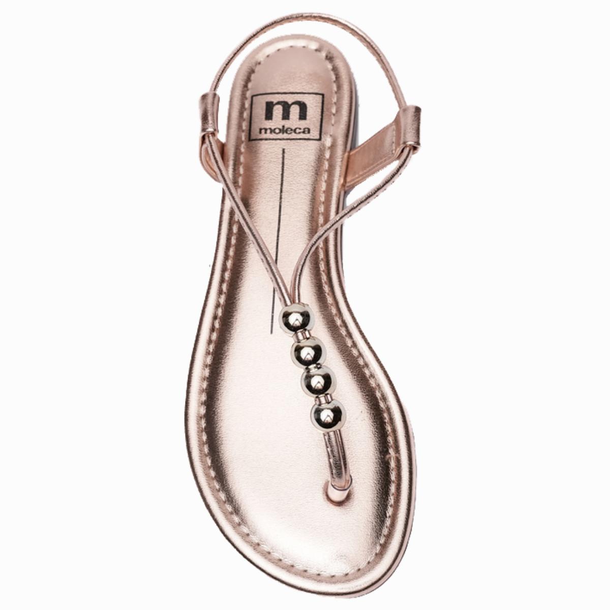 Rasteira Moleca Básica Calce Fácil Feminina - Ouro Rosado - 3