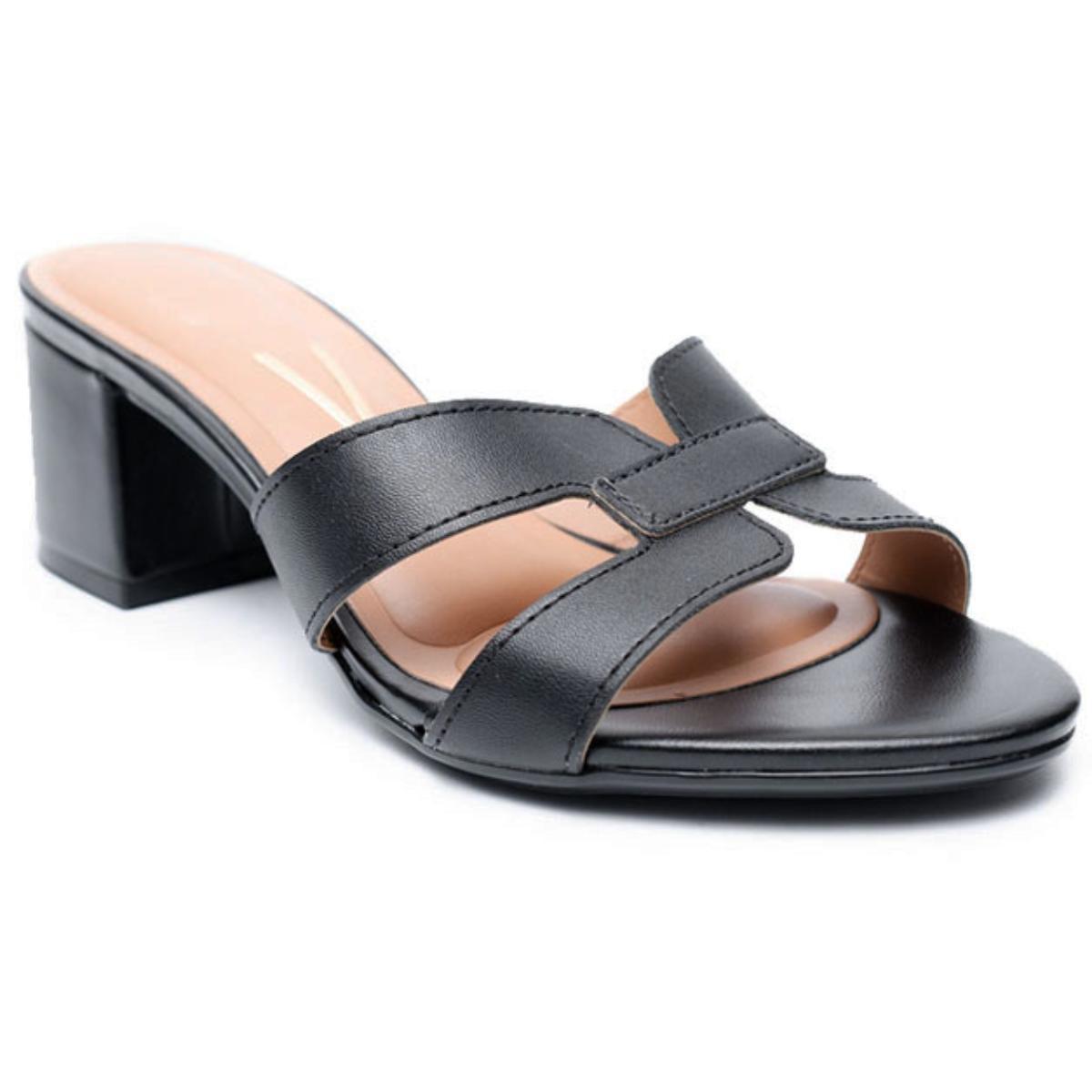 Tamanco Vizzano H Salto Bloco Feminino - Preto - 1