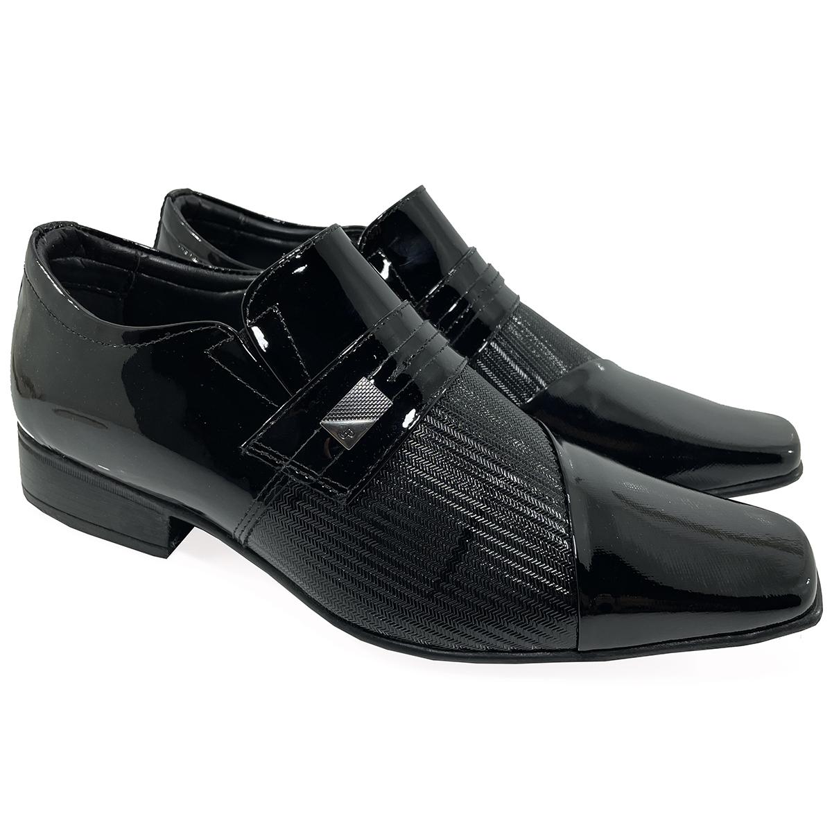 Sapato Jota Pe Couro Air Fillipo Masculino - Preto - 1