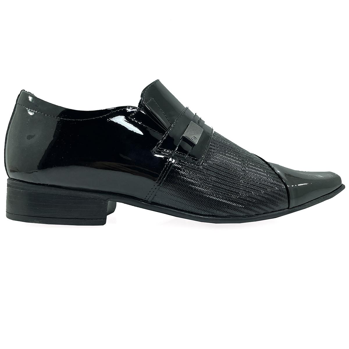 Sapato Jota Pe Couro Air Fillipo Masculino - Preto - 2