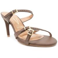 Tamanco Vizzano Fivelas Salto Fino Feminino - Marrom - 1