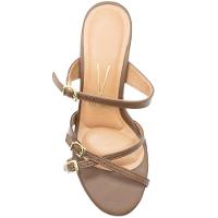 Tamanco Vizzano Fivelas Salto Fino Feminino - Marrom - 3