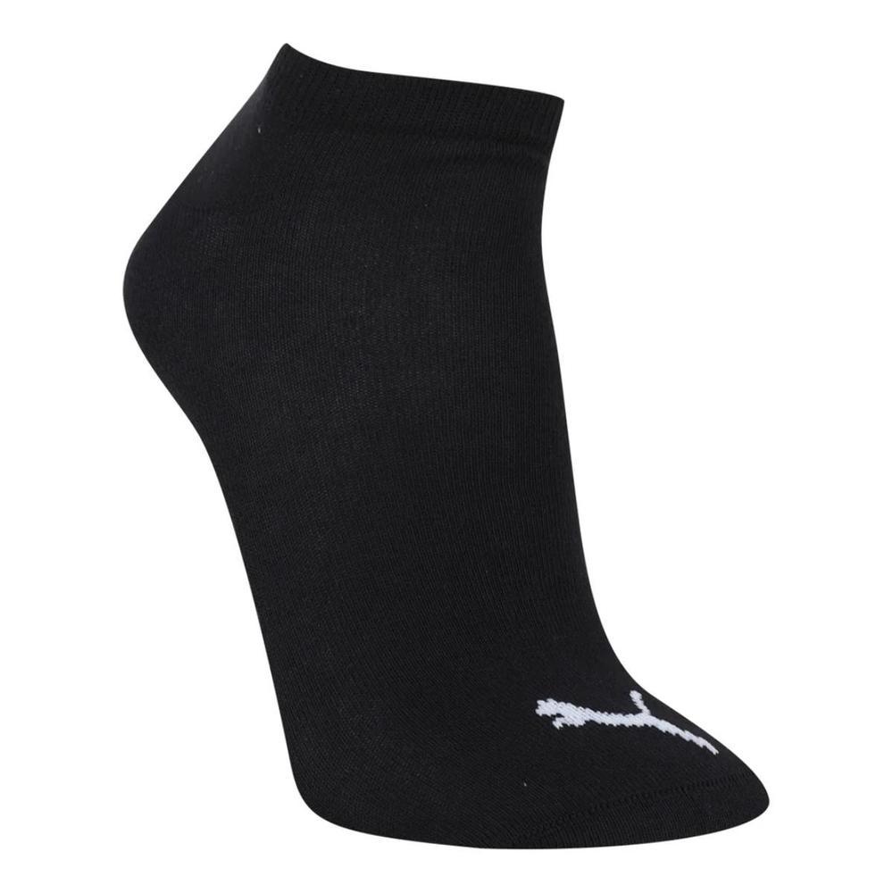 Meia Cano Baixo Puma Logo Pacote c/ 3 Pares - Preto e Off White - 2