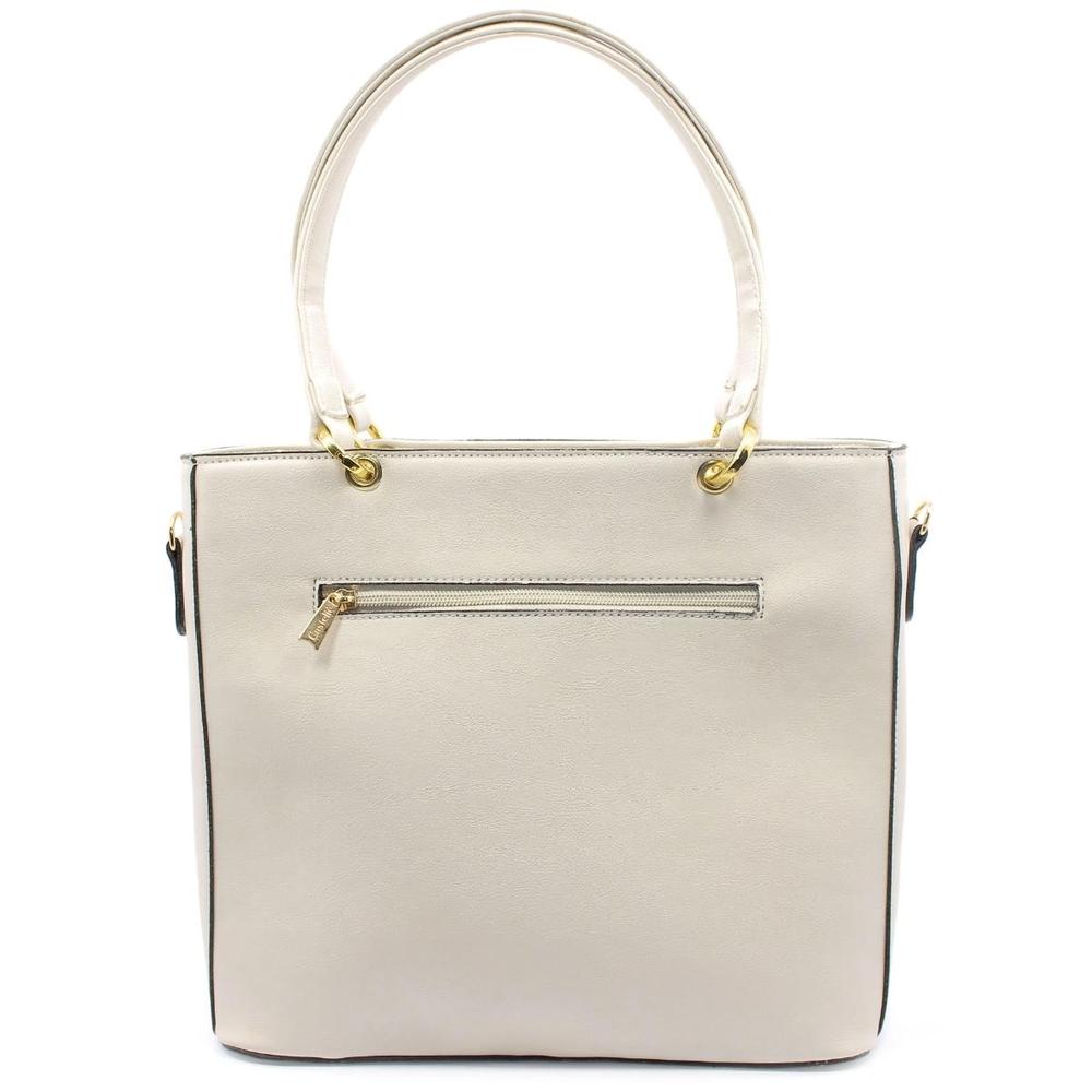 Bolsa Tote Casteliê Casual Detalhes Feminina - Off White - 4