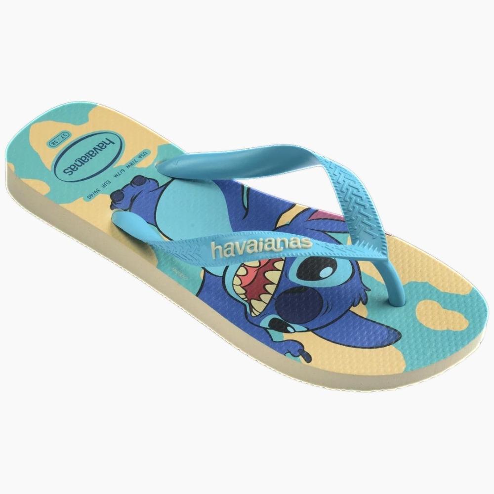 Chinelo Havaianas Top Disney Stitch - Azul e Bege - 2