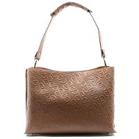 Bolsa Classe Couro Legítimo Texturizada S Feminina - Marrom - 5