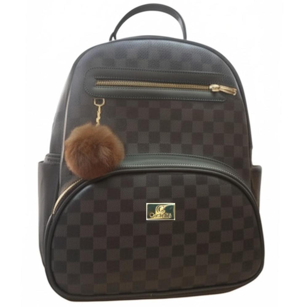 Mochila Casteliê Casual Feminina - Marrom e Dourado - 2