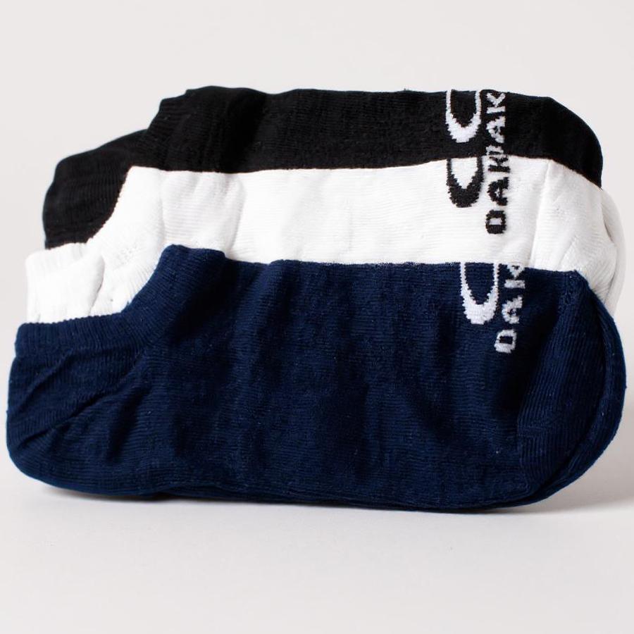 Meia Oakley Essential No Show Kit 3 Pares - Branco e Marinho - 1