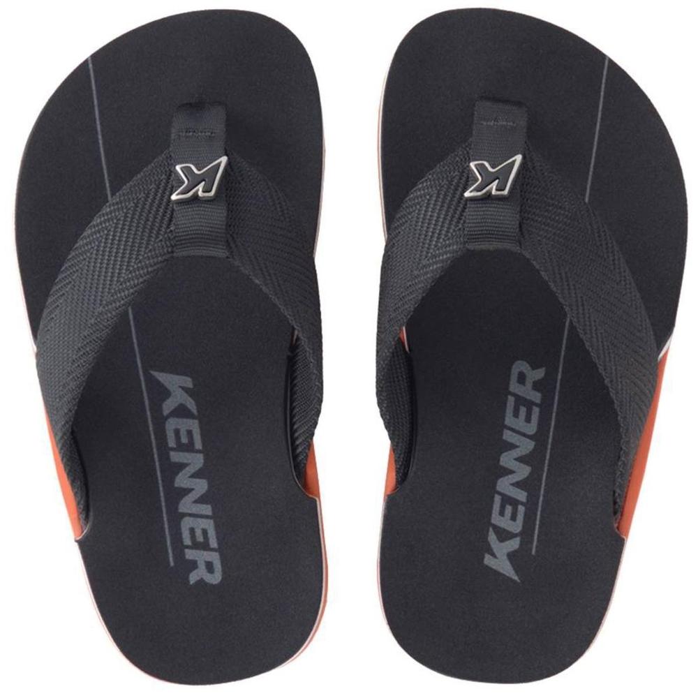 Chinelo Infantil Kenner NK6 Pro - Preto e Laranja - 2