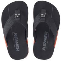Chinelo Infantil Kenner NK6 Pro - Preto e Laranja - 2