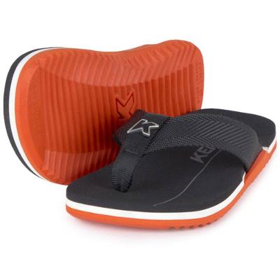 Chinelo Infantil Kenner NK6 Pro - Preto e Laranja