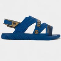 Sandália Infantil Sonic Grendene Kids Fast Car Menino - Azul e Amarelo - 2