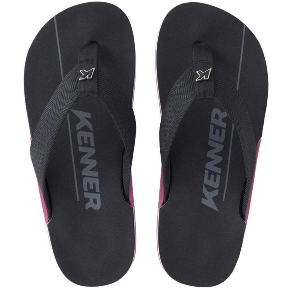 Chinelo Kenner Nk6 Pro Masculino - Preto e Rosa - 2