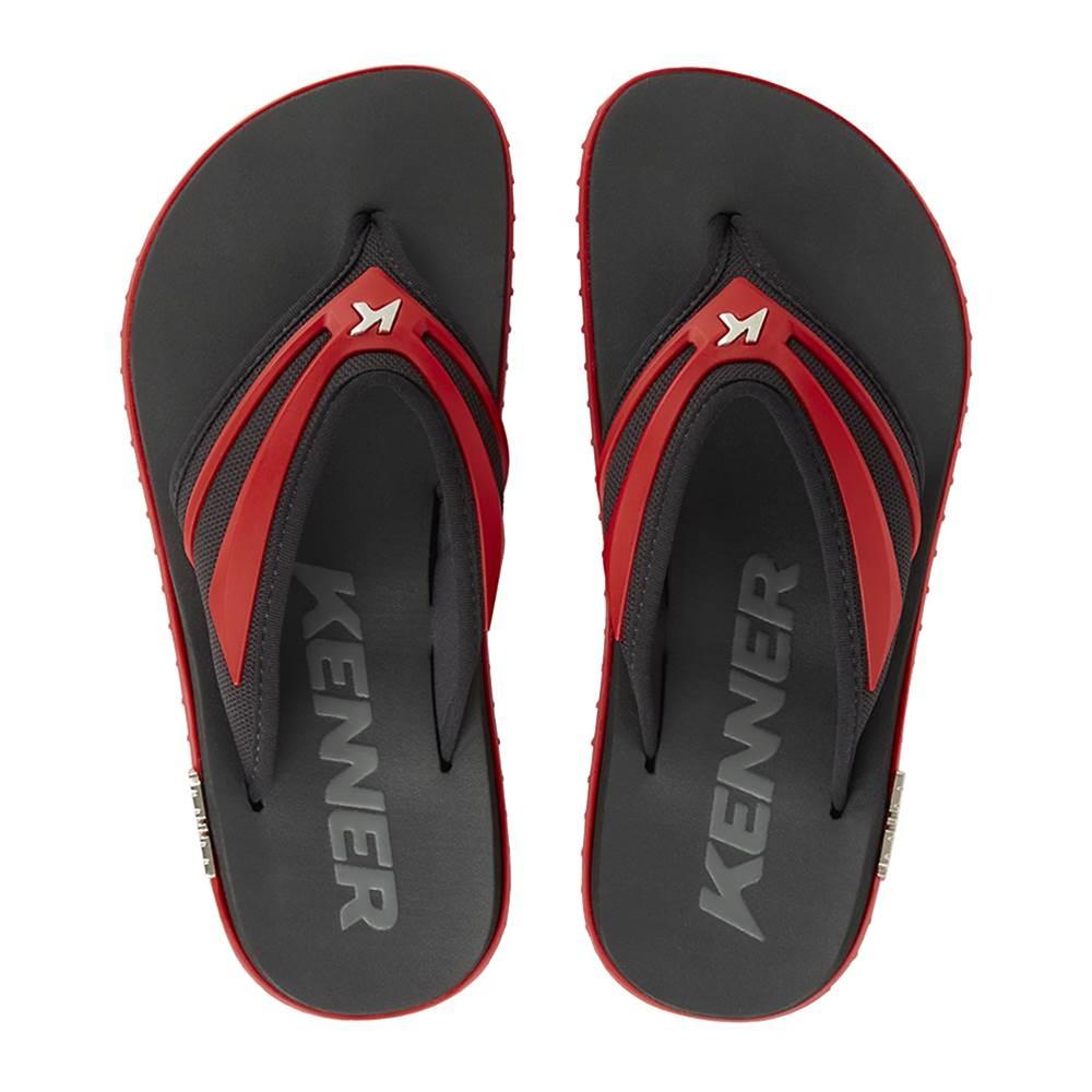 Chinelo Kenner Kivah New Force Masculino - Preto e Vermelho - 2