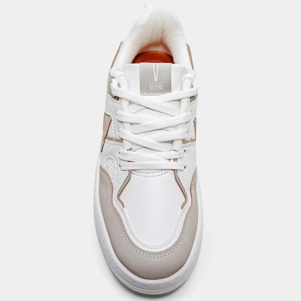 Tênis Vizzano Feminino - Branco e Bege - 3
