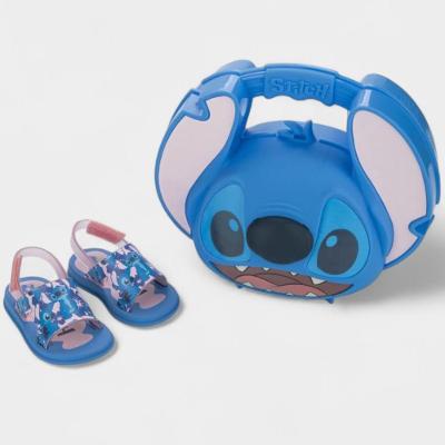 Sandália Infantil Stitch Lancheira Grendene Kids Menina - Azul e Rosa