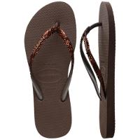Chinelo Havaianas Slim Glitter II Feminino - Marrom - 5