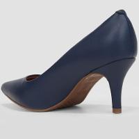 Scarpin Vizzano Salto Médio Bico Fino - Marinho