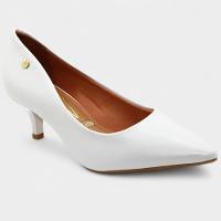 Scarpin Vizzano Salto Baixo Básico Bico Fino Feminino - Off White - 1