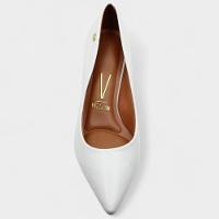Scarpin Vizzano Salto Baixo Básico Bico Fino Feminino - Off White - 3