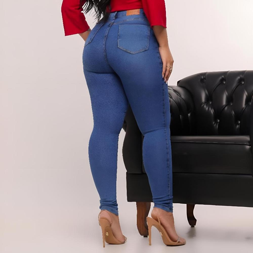 Calça Jeans Vizzary Skinny Cintura Alta Feminina - Azul Claro - 4
