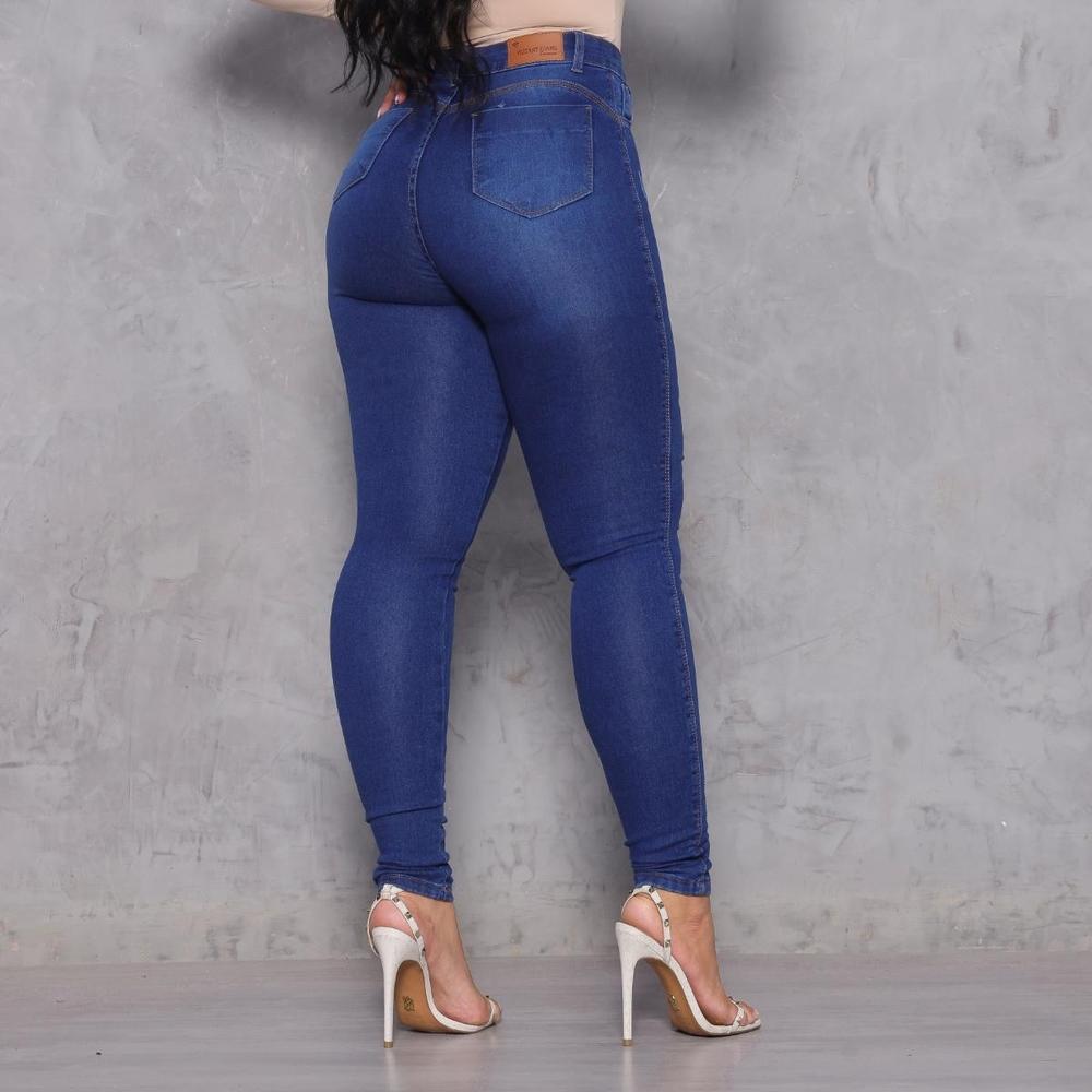 Calça Jeans Vizzary Skinny Cintura Alta Feminina - Azul - 3