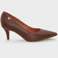 Scarpin Vizzano Salto Médio Bico Fino Feminino - Marrom Claro - 2