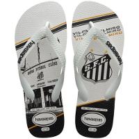 Chinelo Havaianas Top Times Santos Masculino - Branco e Preto - 1