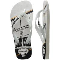 Chinelo Havaianas Top Times Santos Masculino - Branco e Preto - 5