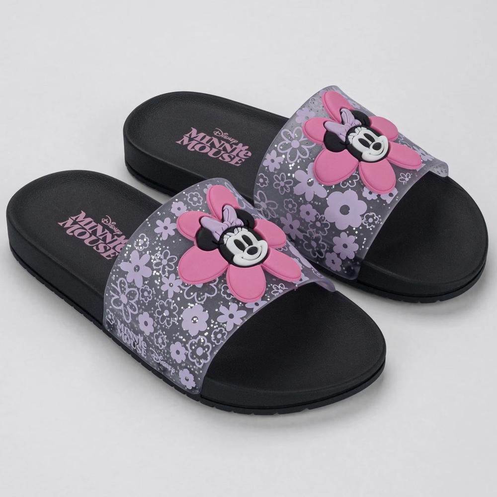 Chinelo Infantil Minnie Grendene Kids Menina - Preto e Rosa - 1