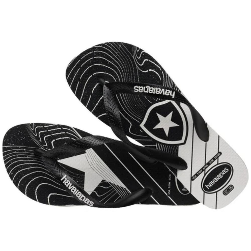 Chinelo Havaianas Top Times Botafogo Masculino - Preto e Branco - 4