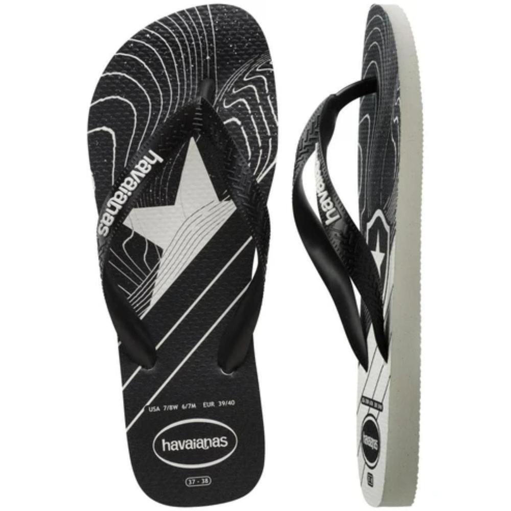Chinelo Havaianas Top Times Botafogo Masculino - Preto e Branco - 5