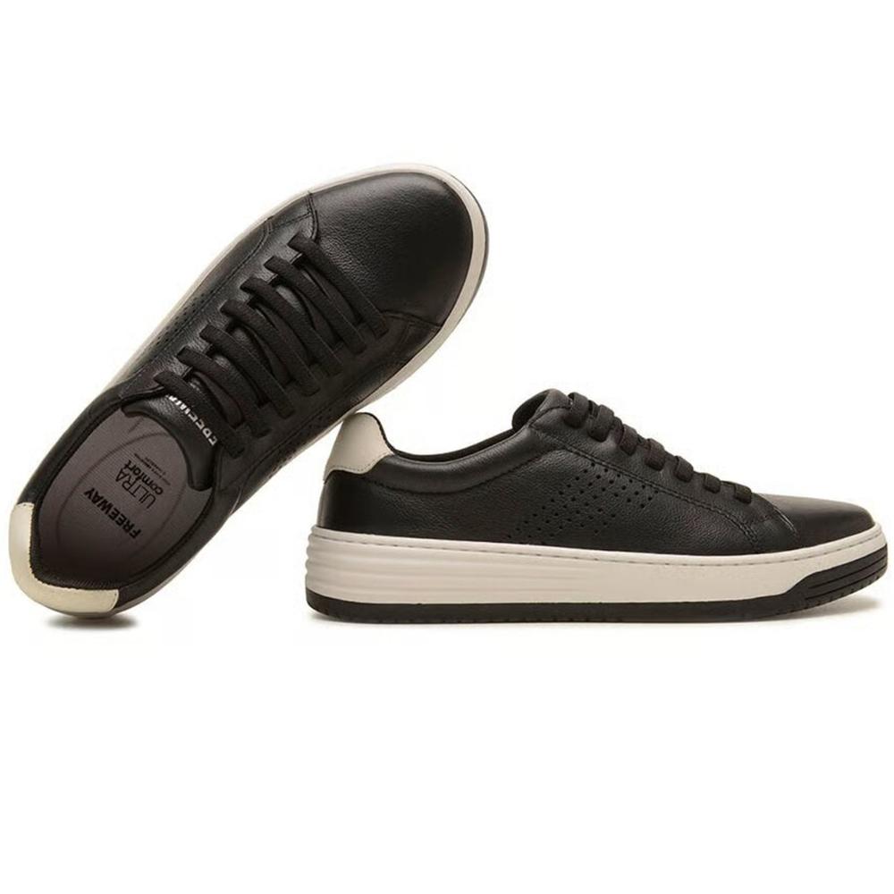 Sapatênis Couro Freeway Loud Masculino - Preto - 3
