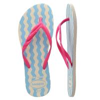 Chinelo Havaianas Fantasia II Feminino - Bege e Azul - 5