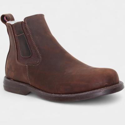 Botina Couro Moreira Matuto Masculina - Marrom