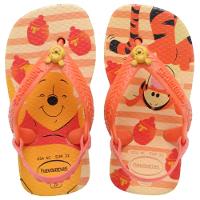 Chinelo Infantil Havaianas Baby Disney Classics - Bege e Laranja - 1