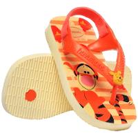 Chinelo Infantil Havaianas Baby Disney Classics - Bege e Laranja