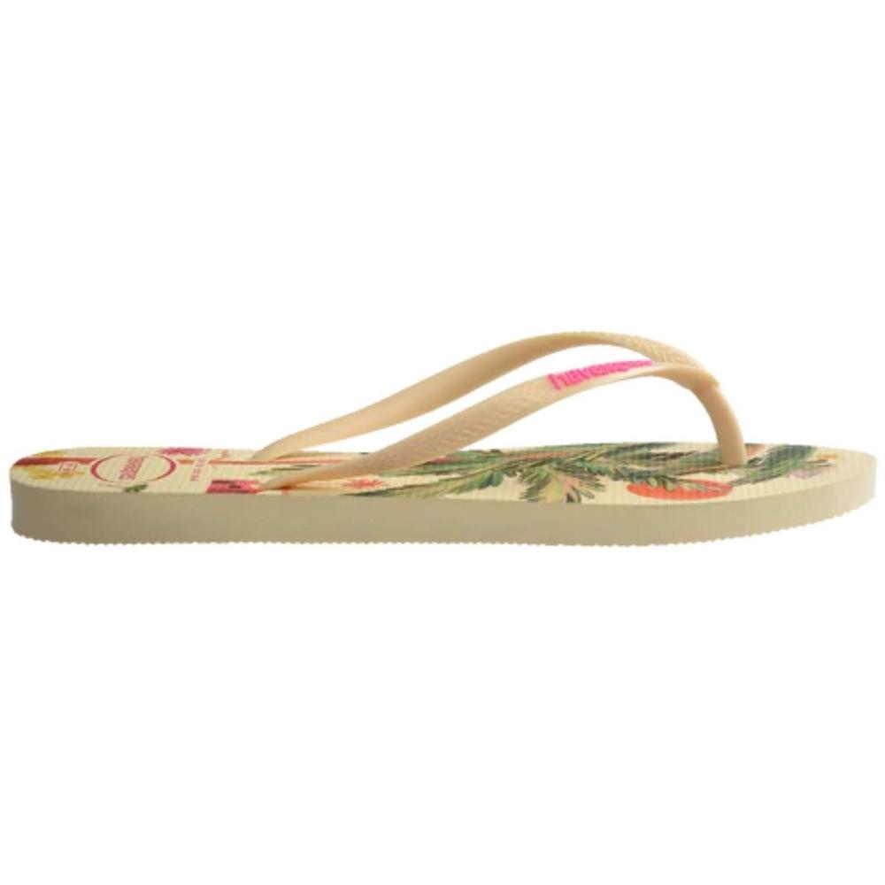 Chinelo Havaianas Slim Summer Bliss Feminino - Bege e Rosa - 3