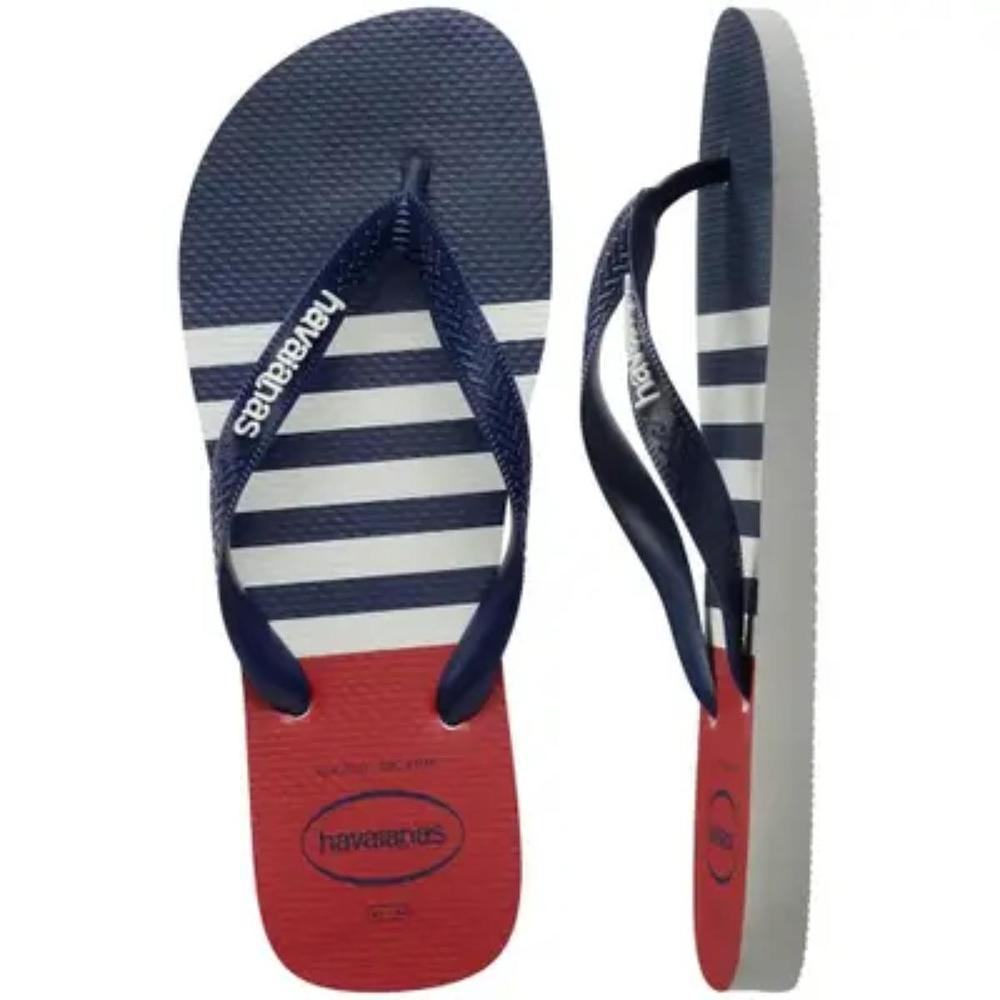 Chinelo Havaianas Top Nautical - Azul e Vermelho - 4